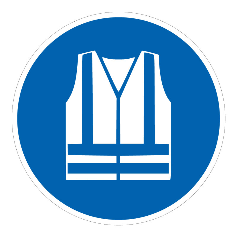 Pictogramme - Gilet haute visibilité obligatoire - M015 - ISO 7010