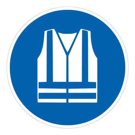 Pictogramme - Gilet haute visibilité obligatoire - M015 - ISO 7010