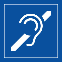 Pictogramme - Info accessibilité malentendant - Vinyle 125x125 mm