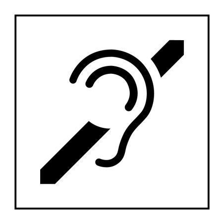 Pictogramme - Info accessibilité malentendant - Vinyle 125x125 mm