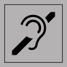 Pictogramme - Info accessibilité malentendant - Vinyle 125x125 mm