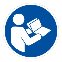 Panneau - Consulter le manuel/la notice d'instructions - M002