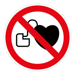 Panneau interdiction - Interdit stimulateurs cardiaques