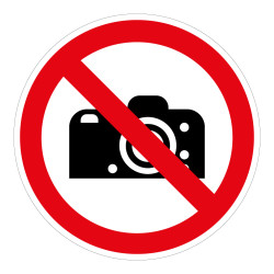 Panneau d'interdiction - Interdiction de photographier - P029
