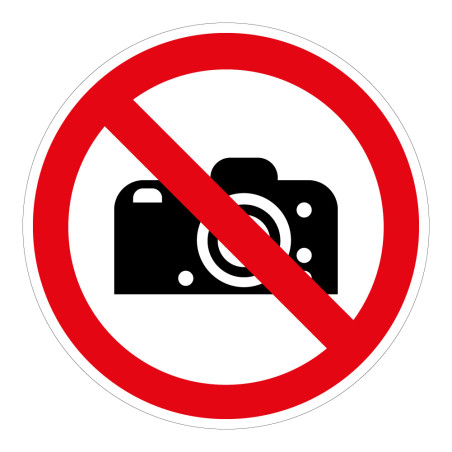Panneau d'interdiction - Interdiction de photographier - P029
