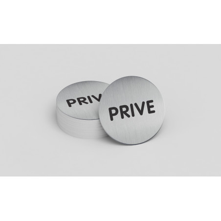 Pictogramme rond - Privé - 83 mm - Acier