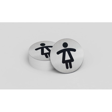 Pictogramme rond de porte "Toilettes Dames"