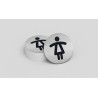 Pictogramme rond de porte "Toilettes Dames"