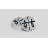 Pictogramme rond de porte "Toilettes Mixtes H/F"