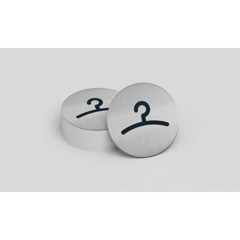 Pictogramme rond de porte "Vestiaire"