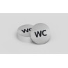 Pictogramme rond de porte ronde "WC"