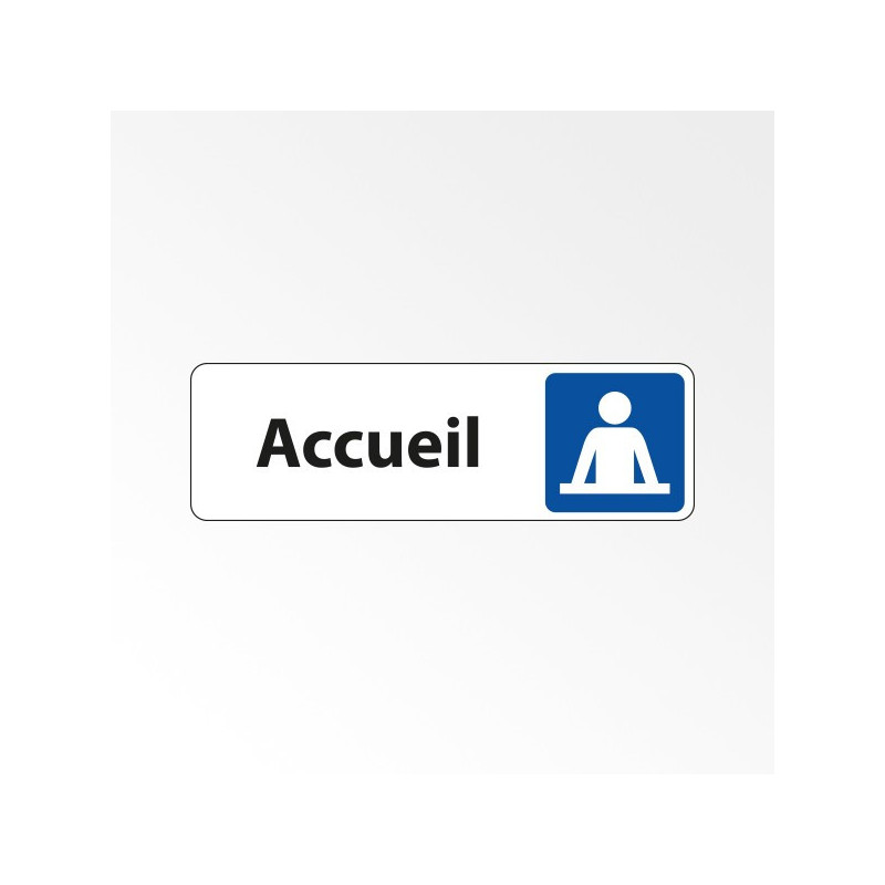 Signalétique de bureau - Pictogramme Accueil - Fixation adhésive
