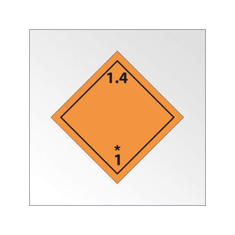 Signalisation de transport normalisée ADR - Matières et objets explosifs ADR 1.4