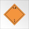 Signalisation de transport normalisée ADR - Matières et objets explosifs ADR 1.4
