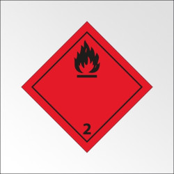 Signalisation de transport normalisée ADR - "Gaz inflammables"