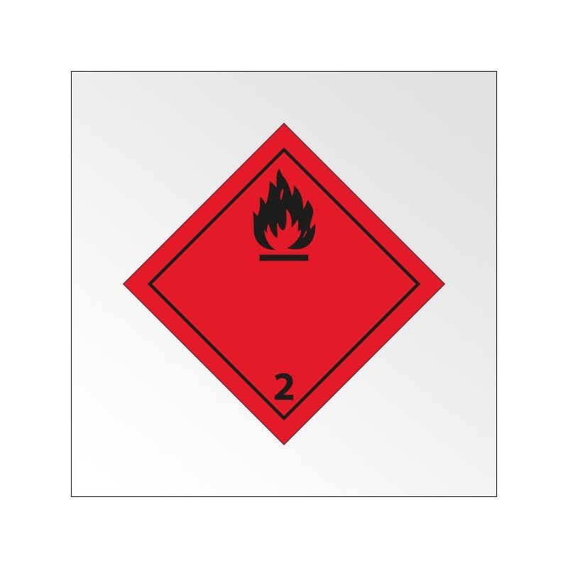 Signalisation de transport normalisée ADR - "Gaz inflammables"