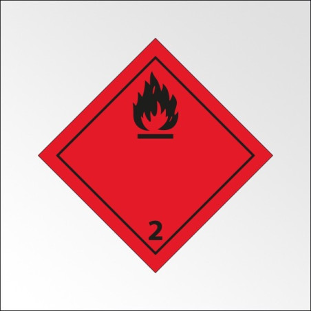 Signalisation de transport normalisée ADR - "Gaz inflammables"