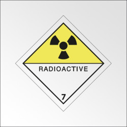 Signalisation de transport normalisée ADR - "Matières radioactives"