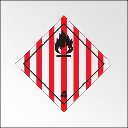 Signalisation de transport normalisée ADR - "Solide inflammable"
