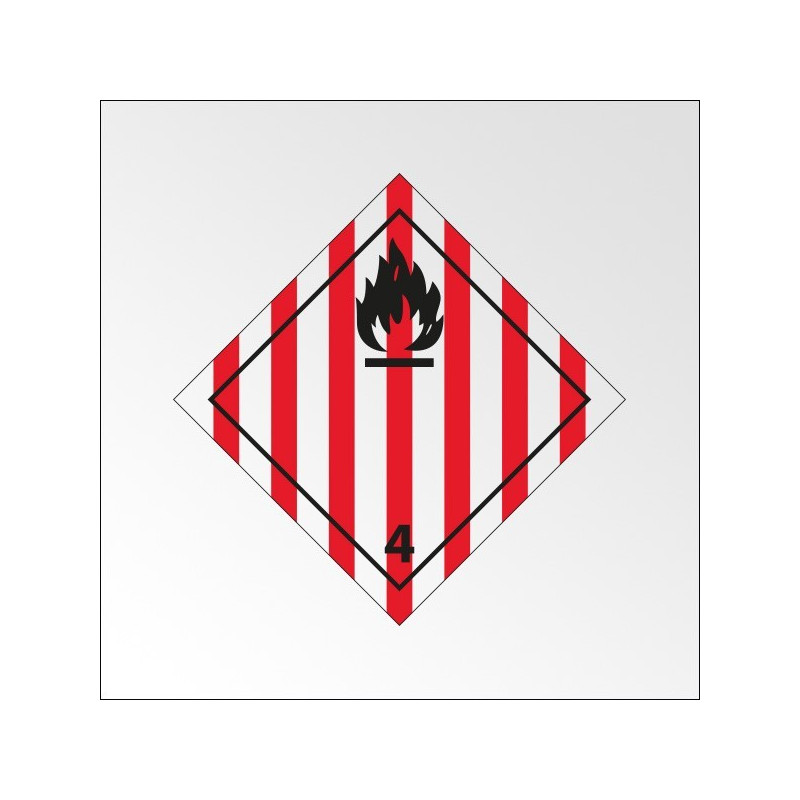Signalisation de transport normalisée ADR - "Solide inflammable"
