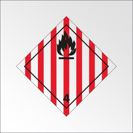 Signalisation de transport normalisée ADR - "Solide inflammable"