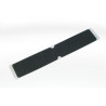 Robuste plaque antidérapante en aluminium noir, mesurant 635x115 mm, pour une sécurité optimale.