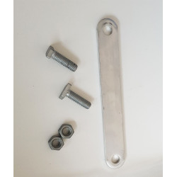 Plaque de Fixation pour Panneau Signalétique sur Grillage - 146 x 20 mm - Aluminium