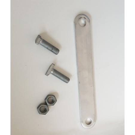 Plaque de Fixation pour Panneau Signalétique sur Grillage - 146 x 20 mm - Aluminium