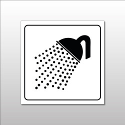 Plaque signalétique - Pictogramme Douche - Gravoply