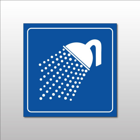 Plaque signalétique - Pictogramme Douche - Gravoply