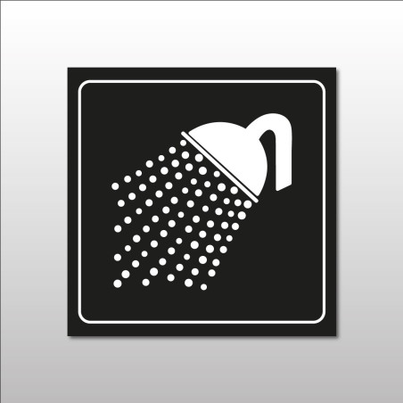 Plaque signalétique - Pictogramme Douche - Gravoply