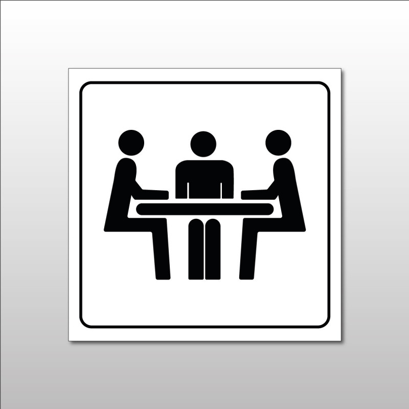 Plaque de signalétique - Pictogramme "Salle de Réunion" - Gravoply