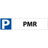 Plaque de signalisation - Pour PMR sur butée de parking - 85 x 350 mm - PVC