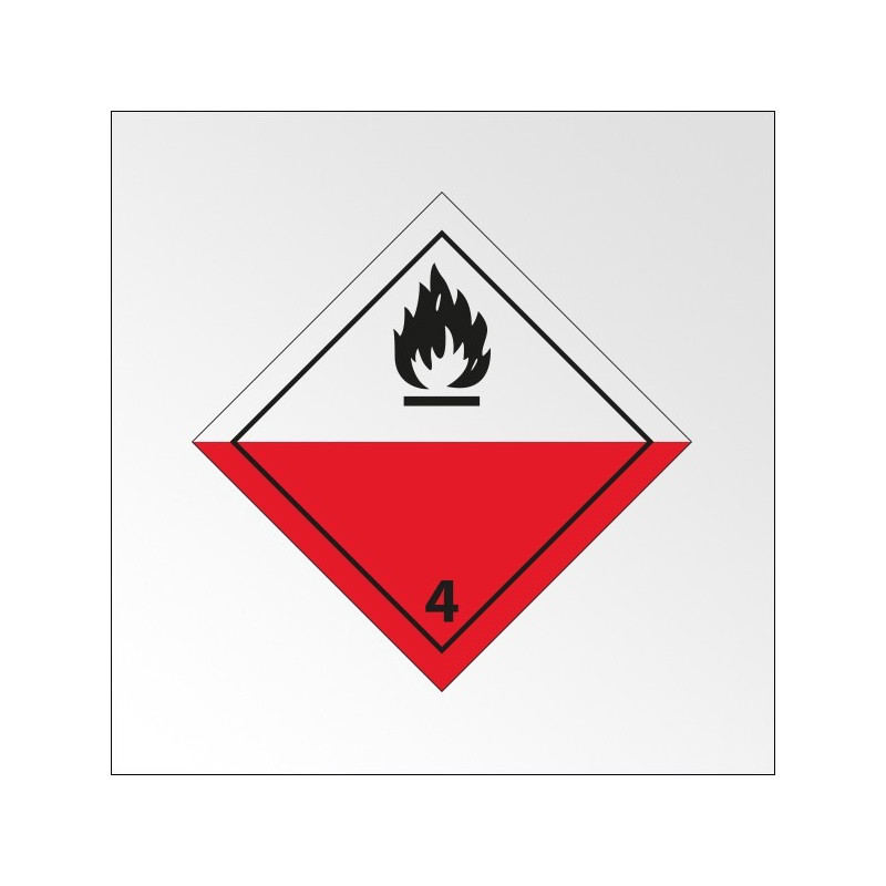 Signalisation de transport normalisée ADR - "Spontanément inflammable"