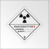 Signalisation de transport normalisée ADR - "Matières radioactives, catégorie I"