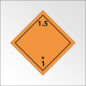 Signalisation de transport normalisée ADR - "Matières et objets explosifs n°1-5"