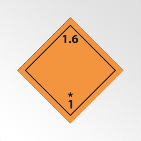 Signalisation de transport normalisée ADR - "Matières et objets explosifs n°1-6"