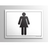 Plaque gravée toilettes picto Femme