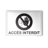 Plaque Interdiction - Accès interdit - 100x140 mm - Gravoply