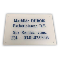 Plaque professionnelle SADI personnalisable