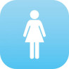 Plaque signalétique PLEXI Femme - 120 x 120 mm