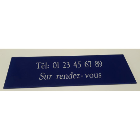 Plaque signalétique gravée sur mesure en Gravoglass