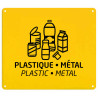 Plaque - Universelle de Tri Jaune pour Poubelles Trapi - Acier