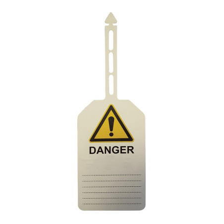 Plaquette d'inspection - Danger - 85x145 mm - Polyester