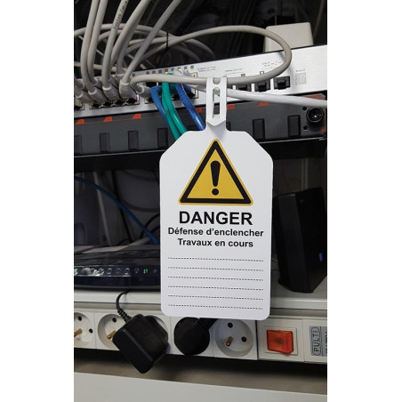 Plaquette d'inspection - Danger - 85x145 mm - Polyester