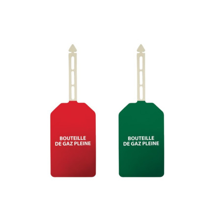 Plaquettes d'inspection - Danger Bouteille de gaz pleine - 85 x 145 mm - Polyester