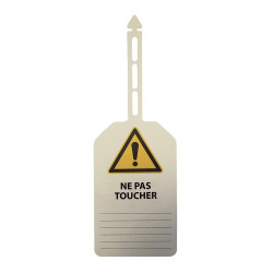 Plaquette de sécurité - Danger "Ne pas toucher" - 85 x 145 mm - Polyester