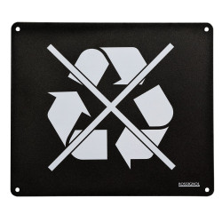 Plaque - Universelle de tri pour poubelles Trapi - Acier