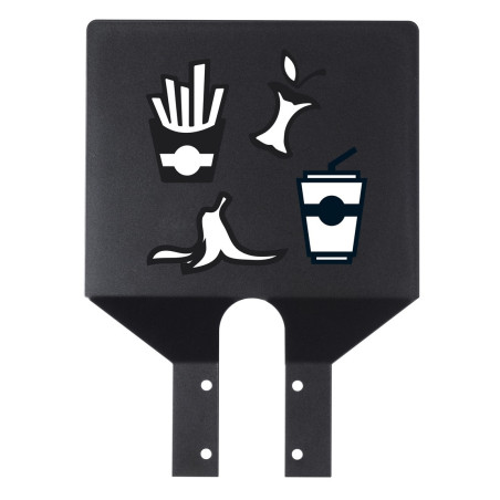 Plaque universelle pour poteau pour poubelle Trapi