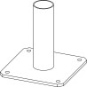 Platine de Fixation - Arceaux de Protection - 150x150 mm - Acier Zingué